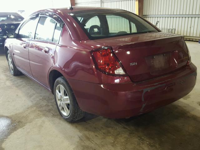 1G8AJ58FX7Z148390 - 2007 SATURN ION LEVEL MAROON photo 3