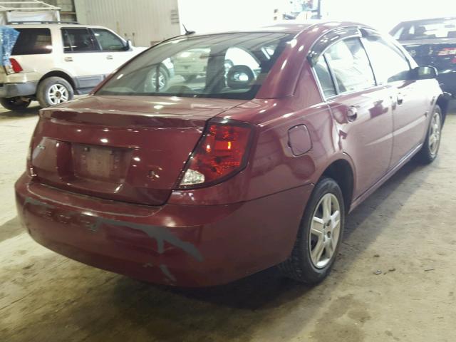 1G8AJ58FX7Z148390 - 2007 SATURN ION LEVEL MAROON photo 4