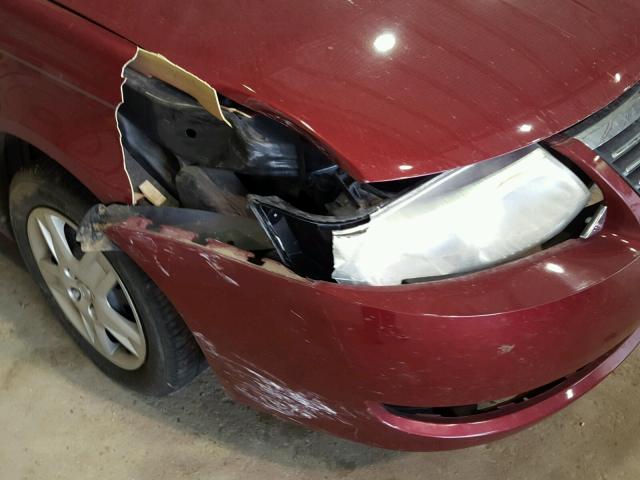 1G8AJ58FX7Z148390 - 2007 SATURN ION LEVEL MAROON photo 9