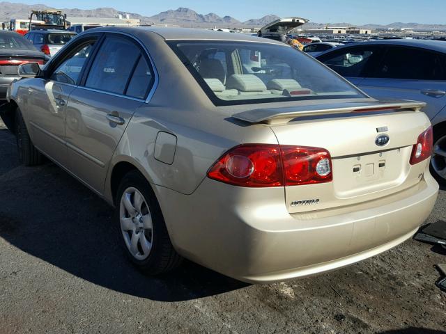 KNAGE123X85202546 - 2008 KIA OPTIMA LX GOLD photo 3