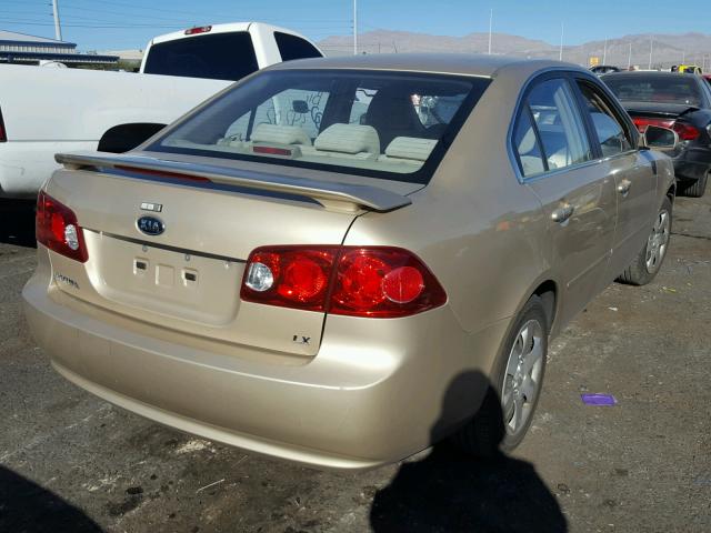 KNAGE123X85202546 - 2008 KIA OPTIMA LX GOLD photo 4