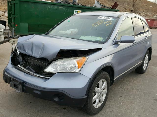 JHLRE48759C006652 - 2009 HONDA CR-V EXL BLUE photo 2