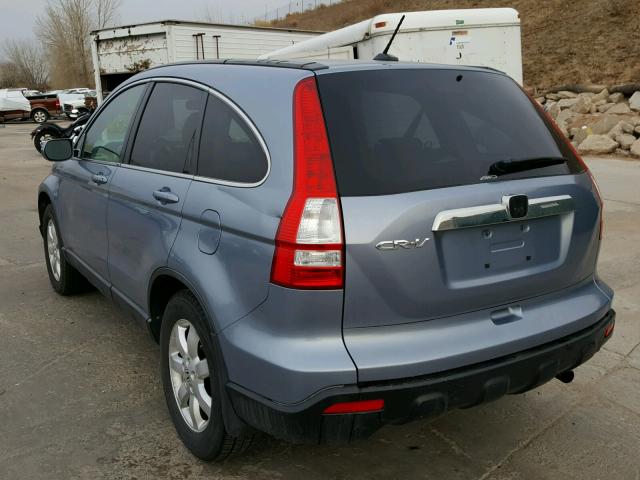 JHLRE48759C006652 - 2009 HONDA CR-V EXL BLUE photo 3