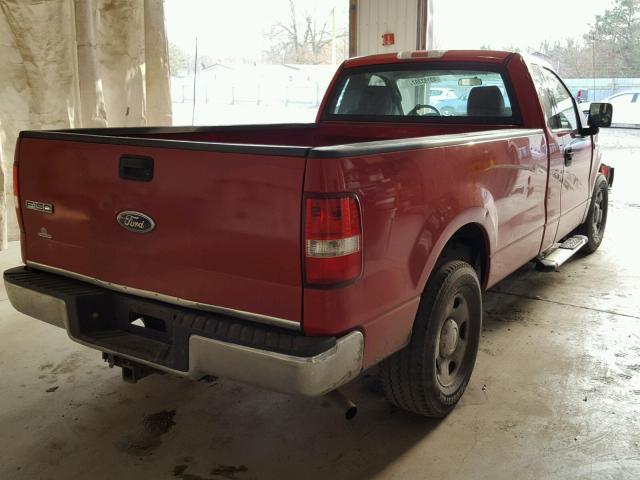 1FTRF12W44NC30985 - 2004 FORD F150 RED photo 4