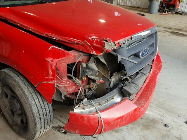 1FTRF12W44NC30985 - 2004 FORD F150 RED photo 9