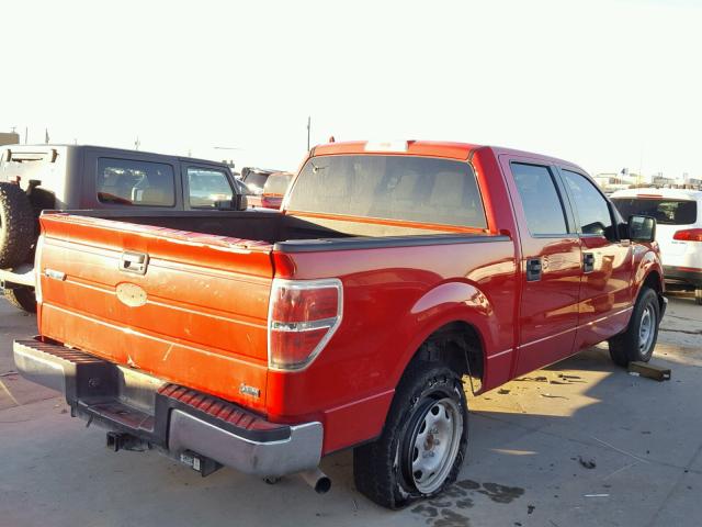 1FTEW1C8XAFB83787 - 2010 FORD F150 SUPER RED photo 4