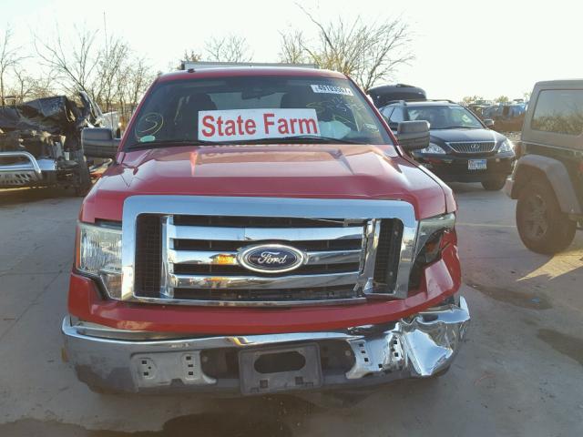 1FTEW1C8XAFB83787 - 2010 FORD F150 SUPER RED photo 9