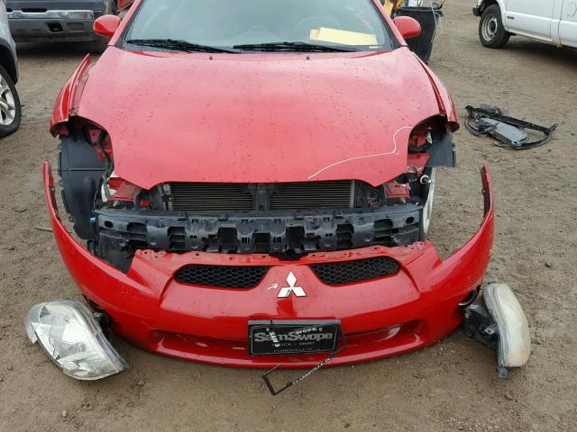 4A3AL35TX7E032187 - 2007 MITSUBISHI ECLIPSE SP RED photo 9