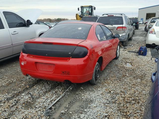 1B3ES66S44D604131 - 2004 DODGE NEON SRT-4 RED photo 4