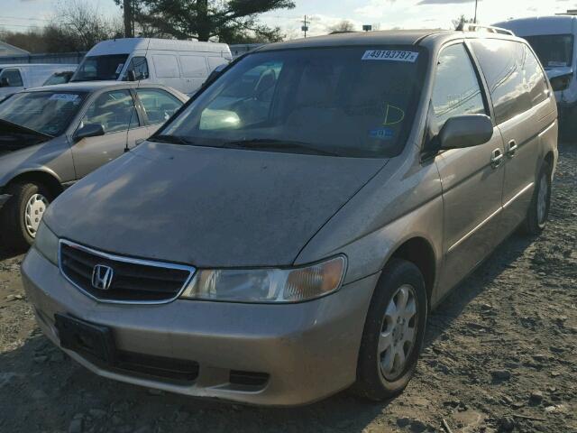 2HKRL18002H529690 - 2002 HONDA ODYSSEY EX GOLD photo 2