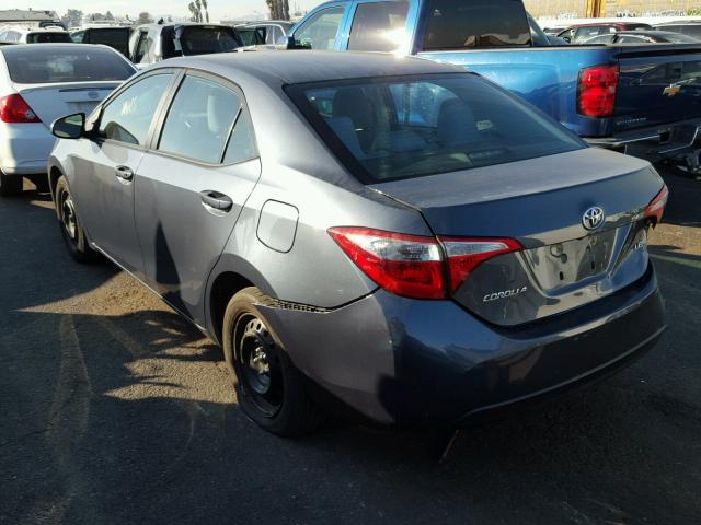 2T1BURHE6EC168904 - 2014 TOYOTA COROLLA L GRAY photo 3