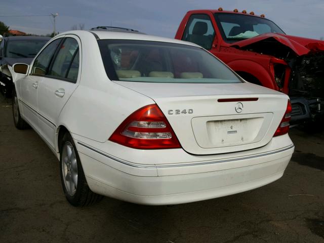 WDBRF61J43F364079 - 2003 MERCEDES-BENZ C 240 WHITE photo 3