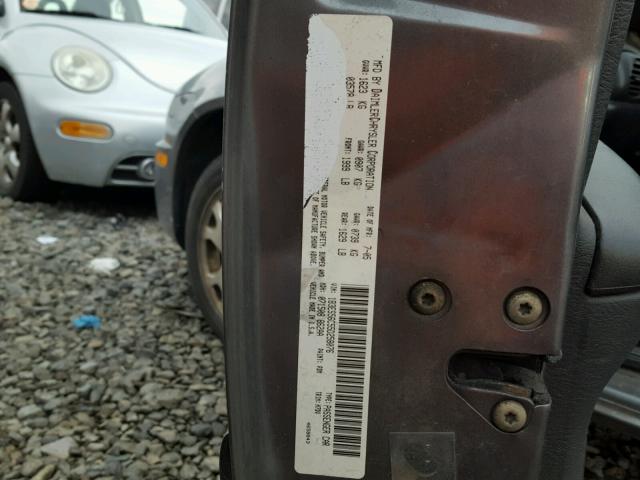 1B3ES56C55D258076 - 2005 DODGE NEON SXT GRAY photo 10