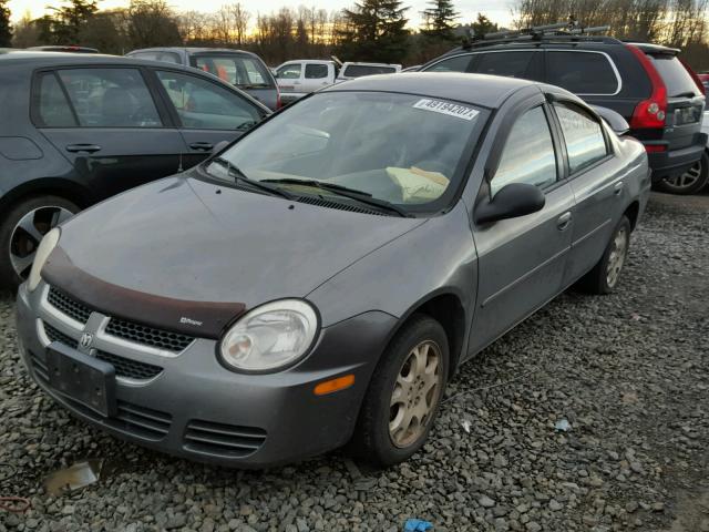 1B3ES56C55D258076 - 2005 DODGE NEON SXT GRAY photo 2