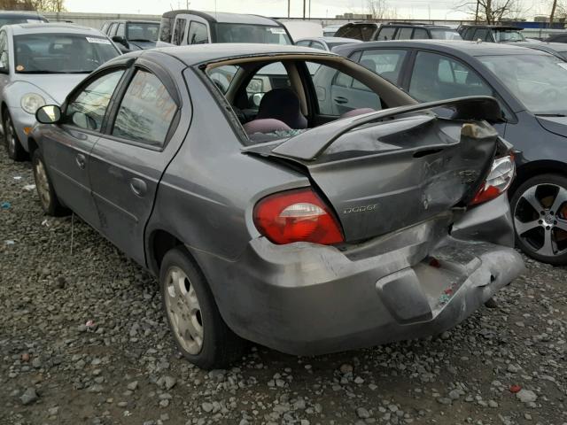 1B3ES56C55D258076 - 2005 DODGE NEON SXT GRAY photo 3