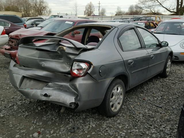 1B3ES56C55D258076 - 2005 DODGE NEON SXT GRAY photo 4