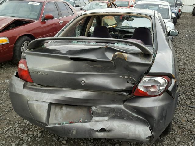 1B3ES56C55D258076 - 2005 DODGE NEON SXT GRAY photo 9