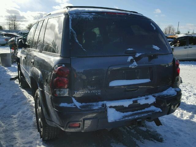 1GNDT13S972254081 - 2007 CHEVROLET TRAILBLAZE GRAY photo 3