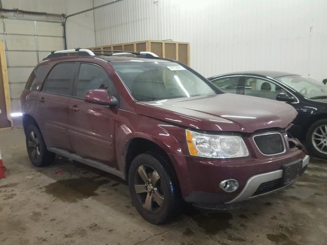 2CKDL33F286345360 - 2008 PONTIAC TORRENT MAROON photo 1