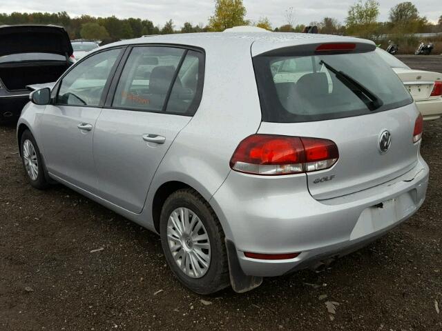 WVWDB7AJ9DW137453 - 2013 VOLKSWAGEN GOLF SILVER photo 3