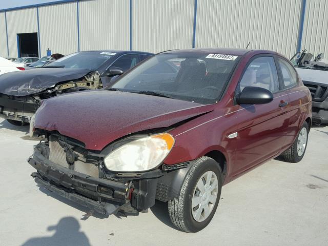 KMHCM36C87U022590 - 2007 HYUNDAI ACCENT GS BURGUNDY photo 2