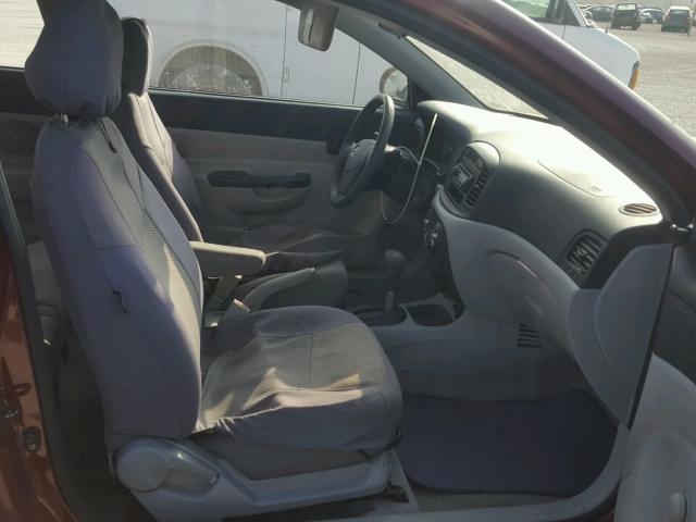 KMHCM36C87U022590 - 2007 HYUNDAI ACCENT GS BURGUNDY photo 5