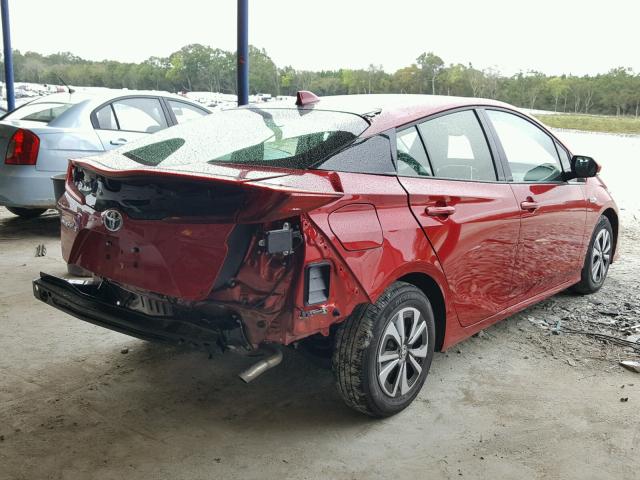 JTDKARFP3H3063182 - 2017 TOYOTA PRIUS PRIM 红色 照片 4