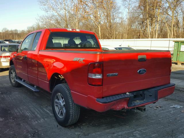 1FTRX14W68FB23057 - 2008 FORD F150 RED photo 3