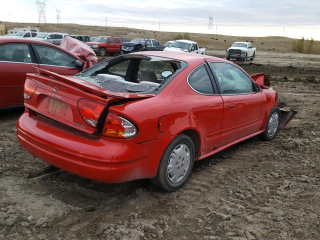 1G3NL12T21C202753 - 2001 OLDSMOBILE ALERO GL RED photo 4