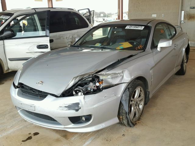 KMHHN65F96U229746 - 2006 HYUNDAI TIBURON GT SILVER photo 2