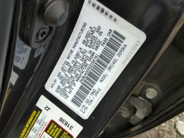 1NXBU40E59Z056761 - 2009 TOYOTA COROLLA BA GRAY photo 10