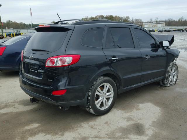 5XYZK4AG8CG103444 - 2012 HYUNDAI SANTA FE L BLACK photo 4