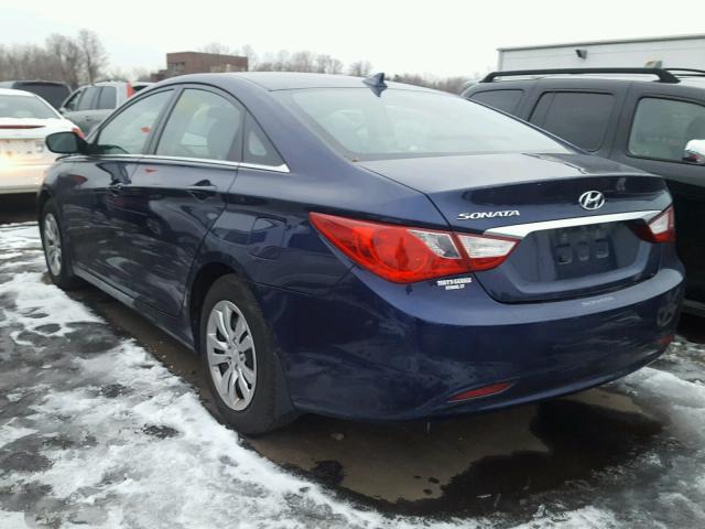 5NPEB4AC1CH364337 - 2012 HYUNDAI SONATA GLS BLUE photo 3