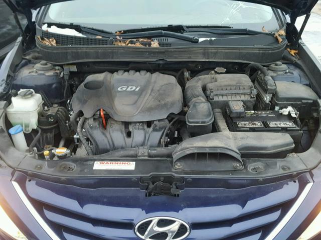 5NPEB4AC1CH364337 - 2012 HYUNDAI SONATA GLS BLUE photo 7