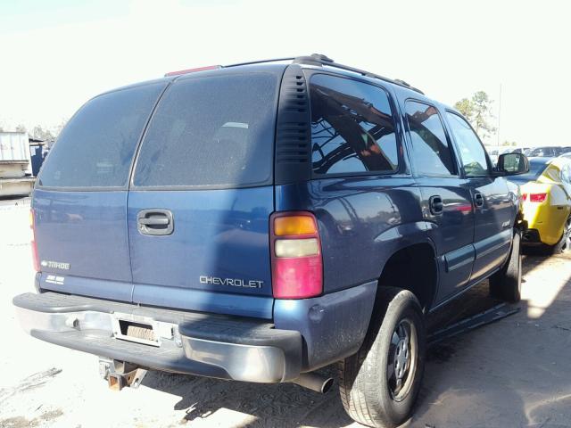 1GNEC13TX1J215218 - 2001 CHEVROLET TAHOE C150 BLUE photo 4