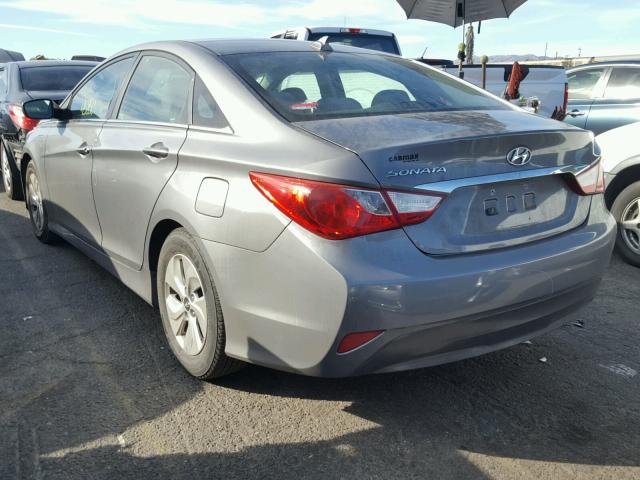 5NPEB4AC1EH823126 - 2014 HYUNDAI SONATA GLS GRAY photo 3