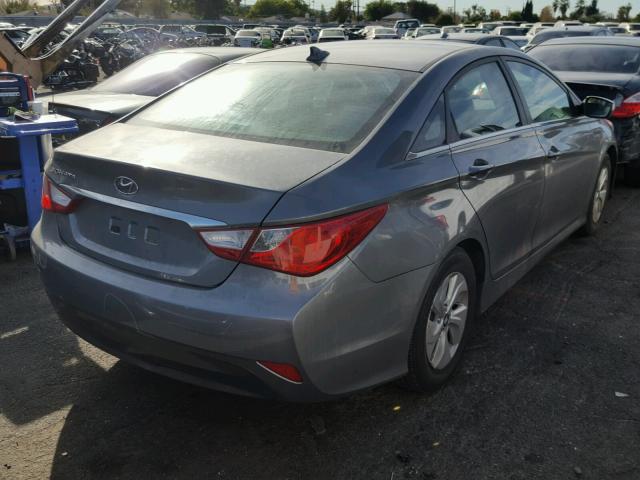 5NPEB4AC1EH823126 - 2014 HYUNDAI SONATA GLS GRAY photo 4