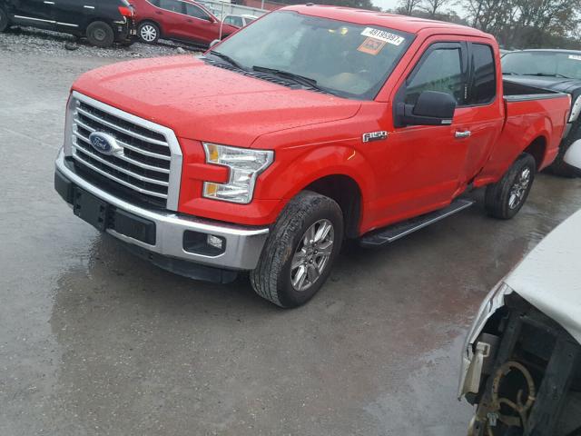 1FTEX1C86FKD18842 - 2015 FORD F150 SUPER RED photo 2