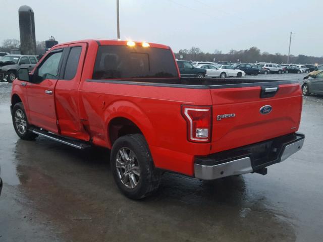 1FTEX1C86FKD18842 - 2015 FORD F150 SUPER RED photo 3