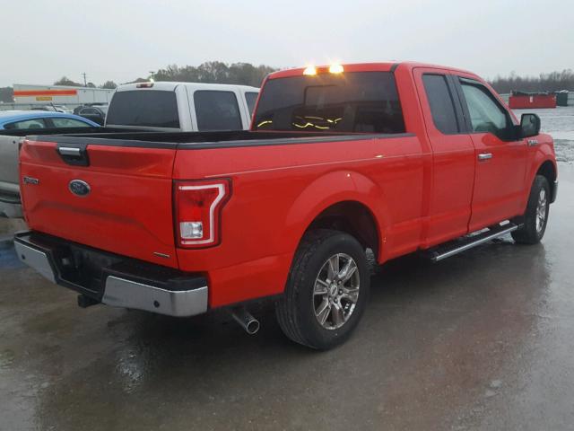 1FTEX1C86FKD18842 - 2015 FORD F150 SUPER RED photo 4