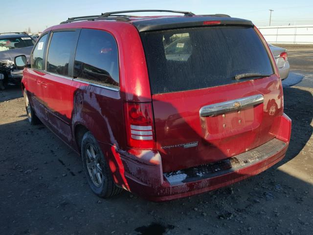 2A8HR54P28R621781 - 2008 CHRYSLER TOWN & COU RED photo 3