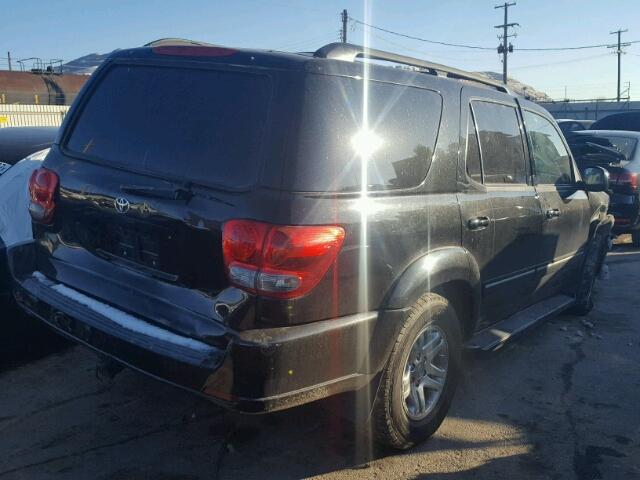 5TDBT44A35S255532 - 2005 TOYOTA SEQUOIA SR BLACK photo 4