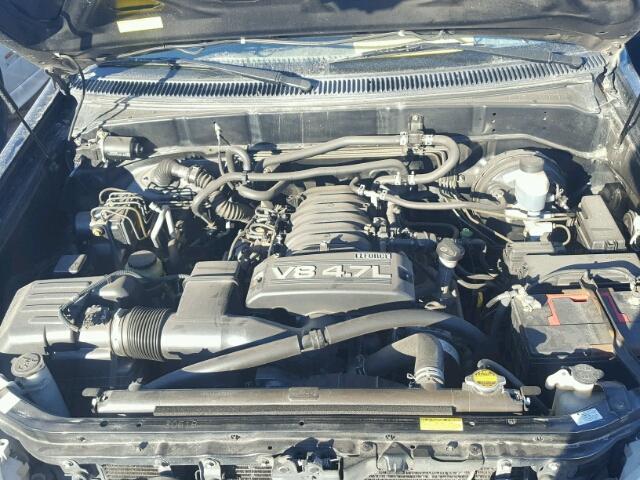 5TDBT44A35S255532 - 2005 TOYOTA SEQUOIA SR BLACK photo 7