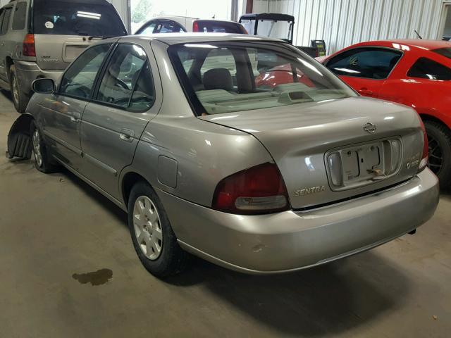 3N1CB51D81L507791 - 2001 NISSAN SENTRA XE BEIGE photo 3