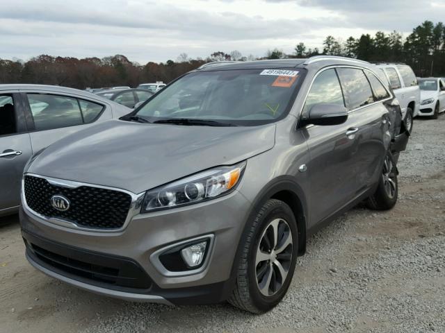 5XYPH4A19GG055007 - 2016 KIA SORENTO EX GRAY photo 2