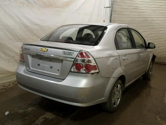 KL1TD5DE3BB251596 - 2011 CHEVROLET AVEO LS SILVER photo 4