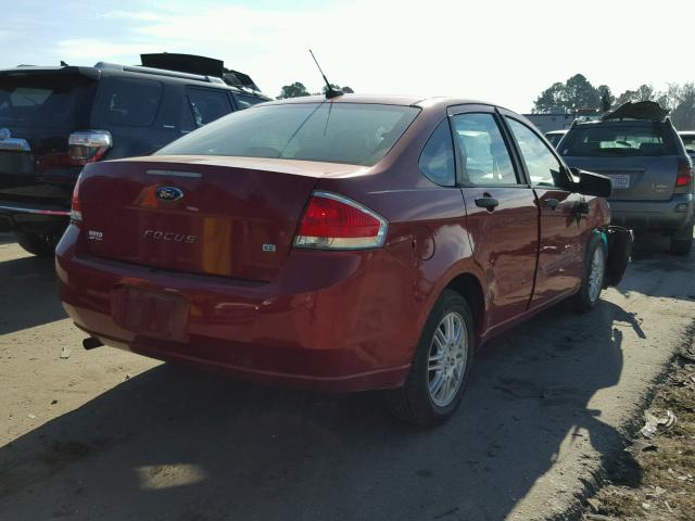 1FAHP3FN1BW106157 - 2011 FORD FOCUS SE RED photo 4