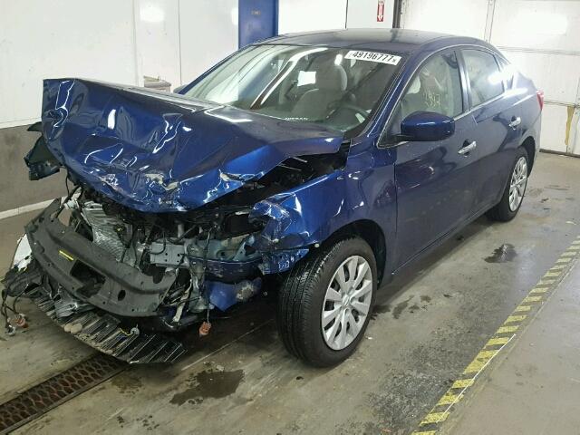 3N1AB7AP7HY274934 - 2017 NISSAN SENTRA S BLUE photo 2