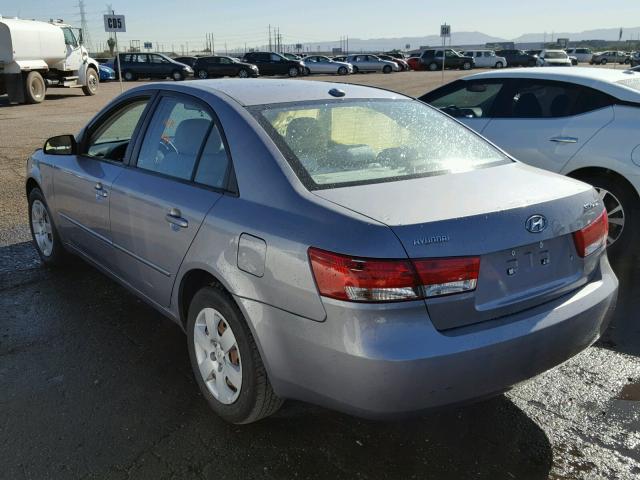 5NPET46C38H376003 - 2008 HYUNDAI SONATA GLS GRAY photo 3