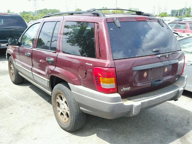 1J4GW58S2XC569208 - 1999 JEEP GRAND CHER MAROON photo 3